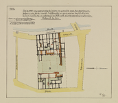 214101 Plattegrond van de aanwezige kelders en funderingen van het klooster St. Cecilia, de Statenmunt (Rijksmunt), de ...